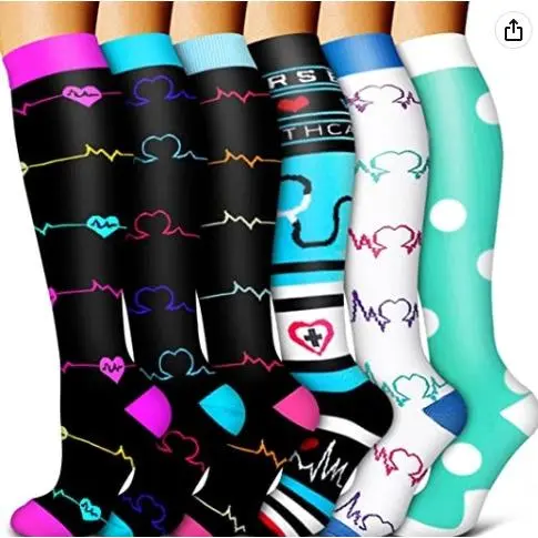 6 pairs of patterned styles