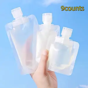 9-Piece Travel Dispenser Set, Portable Makeup Lotion Bottles, Cosmetics Makeup Tools, Leak-Proof Tpr Material, Ideal for Business Trips and Tourism