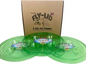 Billy-Bob Fly-Lid 5 Gallon Bucket Fly Lid (3 Pack) Turn Any 5 Gallon Bucket into a Fly Trap!