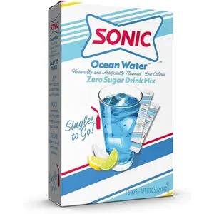6x Sonic Ocean Water Drink Mix - Tropical Drink Flavoring Powder Bundle
