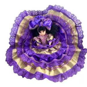 Gitana Muneca Spiritual Doll – Purple San Lazaro Yoruba Orisha Inspired Ritual Doll for Protection, Healing & Energy Cleansing, Santeria Religious Altar Home Decor Gift