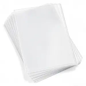 40Pcs Hard PVC Sheet Protectors Clear Photo & Trading Card Sleeves, Dust & Scratch Proof, Universal Fit 5x7 for Postcards K-pop Photocards Collection Storage