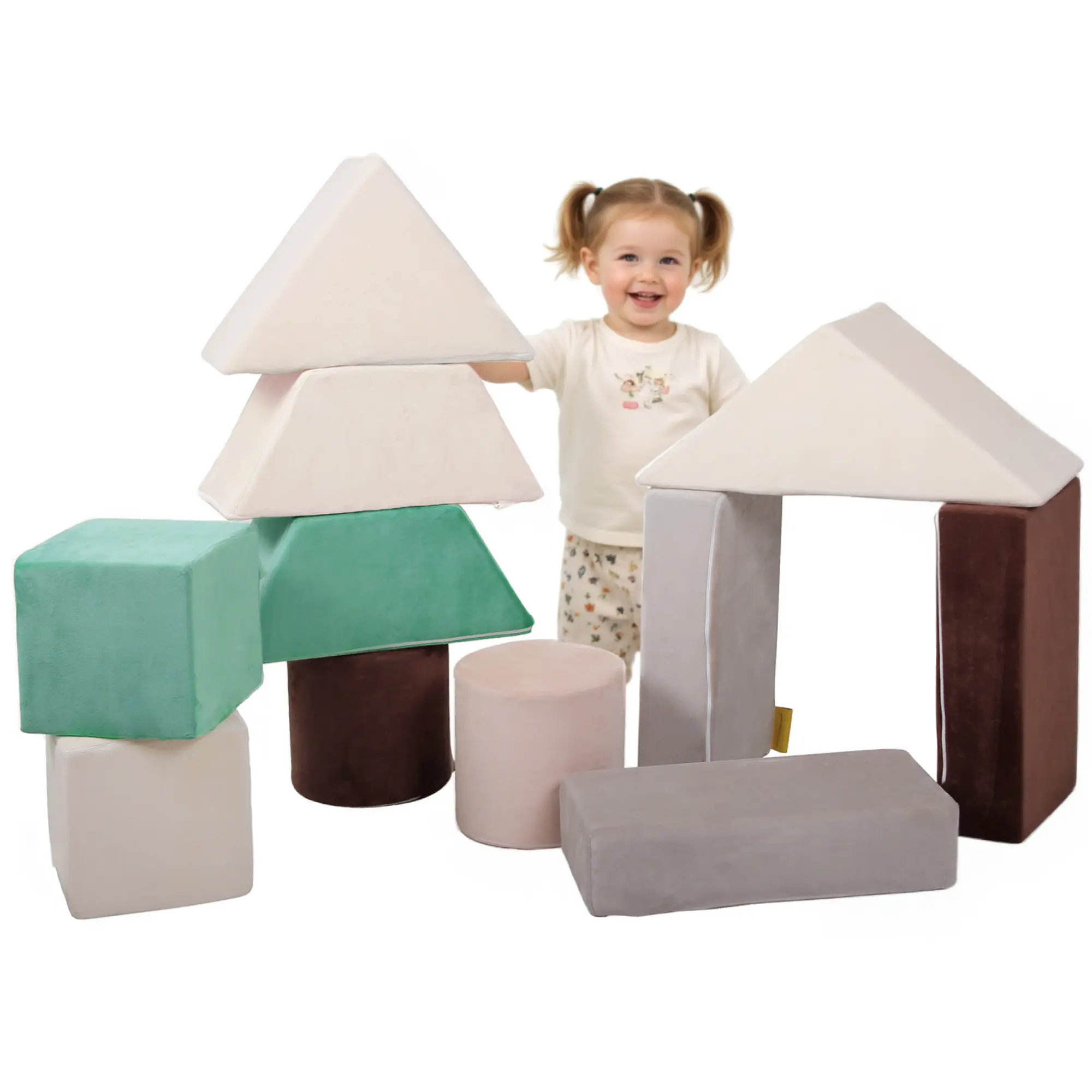 BanaSuper 11-Piece Large Foam Building Blocks for Toddlers, Plush ...