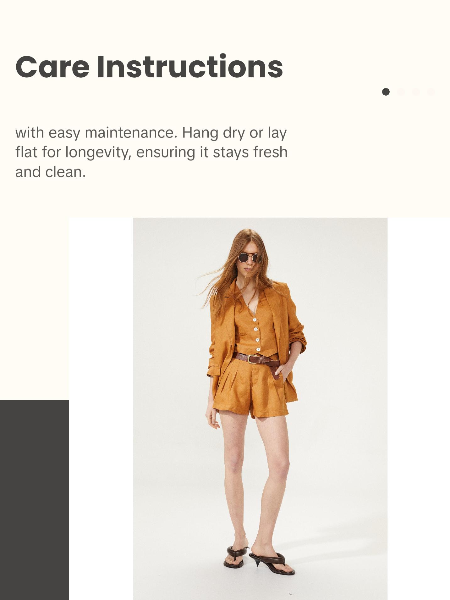 Paris Linen Vest - Caramel