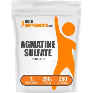BulkSupplements - Agmatine Sulfate Powder - Edible - Dietary Supplements - Workout Supplement - 100g-1kg - 1g per Serving