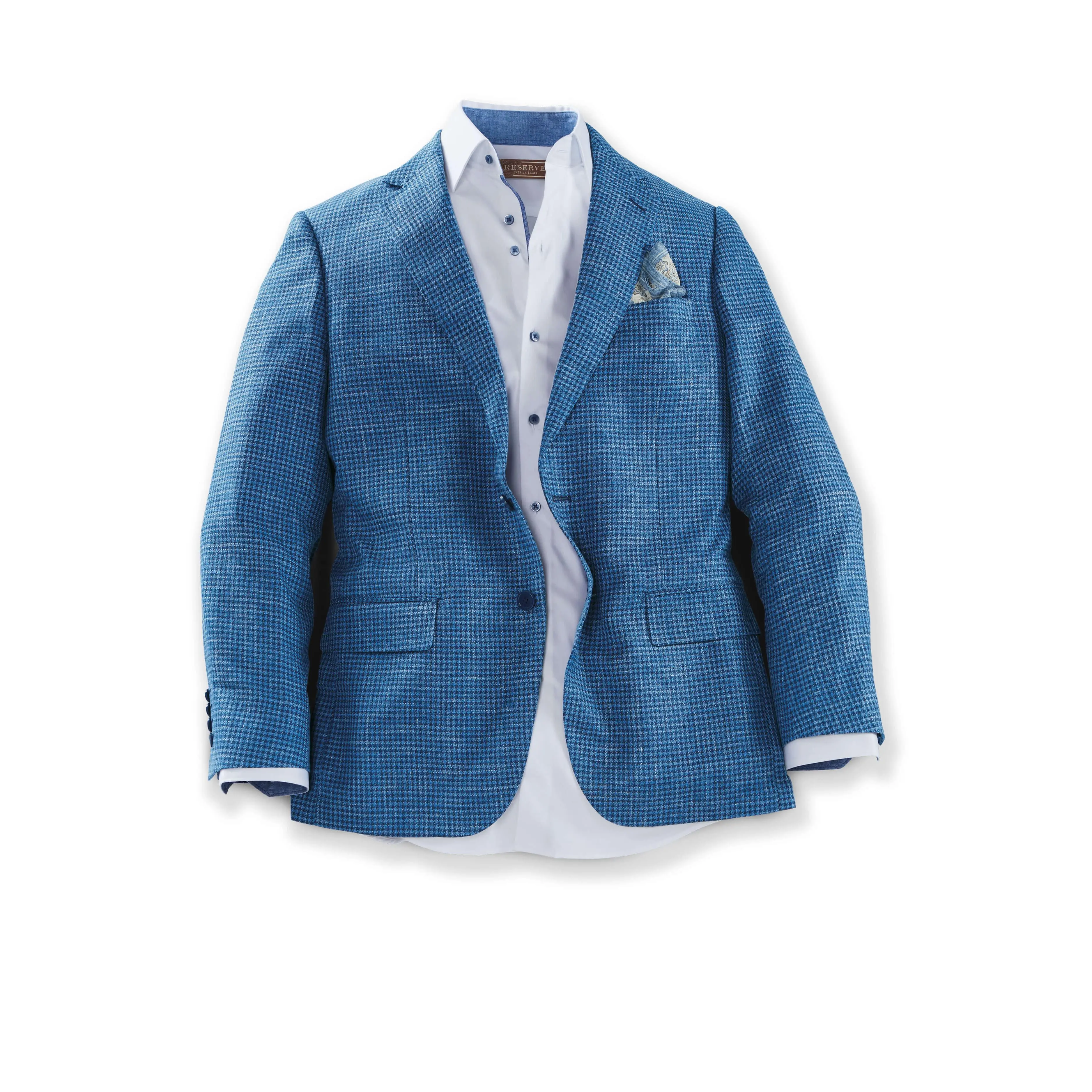 Patrick James 2 Button Side Vent Houndstooth Sport Coat