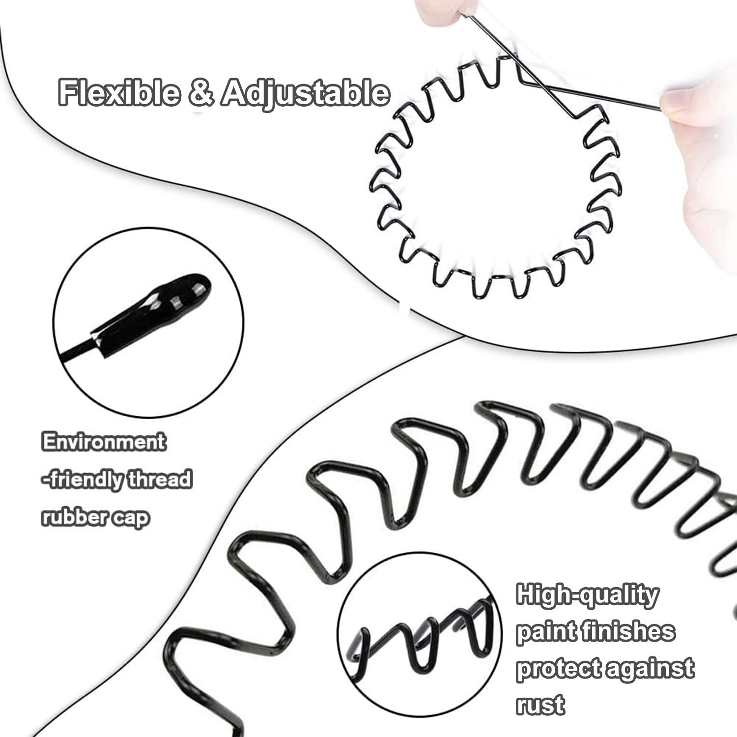 11pcs Elastic Headbands&Hair Bands Set,Metal Headbands for Men and Women,Wavy Adjustable Wire Hair Bands, Unisex Non-Slip Elastic Headband for Workout, Face Washing, Curly Hair & Daily Use#SummerWins