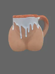 Handcrafted Drip‑Glazed Ceramic Accent Cup — Artistic Home Décor Piece