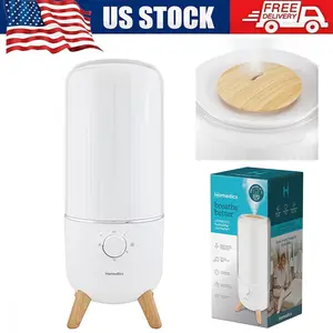 Ultrasonic Cool Mist Humidifier 45Hr Top Fill Large Tank Quiet Air Moisturizer Bedroom Home Office 370 Sq Ft