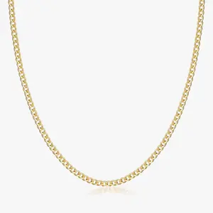 Cuban 3mm Gold Filled 18 inch Necklace, Curb Chain Necklace, women’s Cuban Link Dainty Necklace, Stacking/Layering Necklace