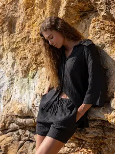 Kaya Drawstring Shorts - Charcoal