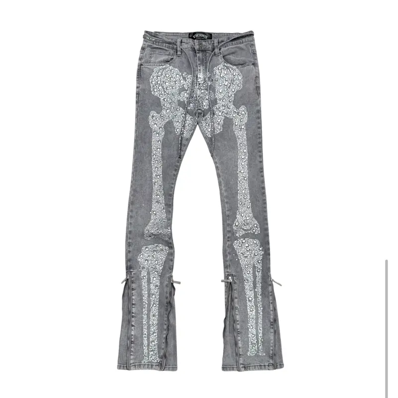 BY SLIK】skeleton denim pants Ian Connor