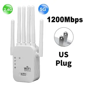 Wireless WiFi Repeater WIFI Extender Signal Booster Dual-band Network WiFi Amplifier Router Wireless Repeater for Stable Home Network