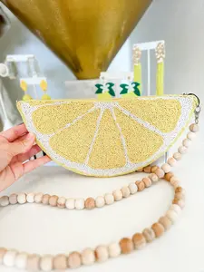 Lemon Beaded Bag