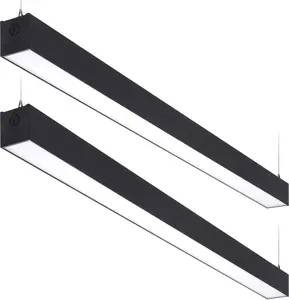 LEONLITE 4FT Linkable LED Linear Light Fixture, 3CCT Ultra Bright Downlight (2 Pack / 4 Pack)