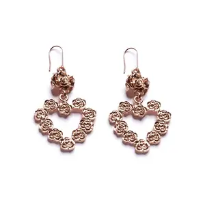 HEART ROSETTE EARRINGS