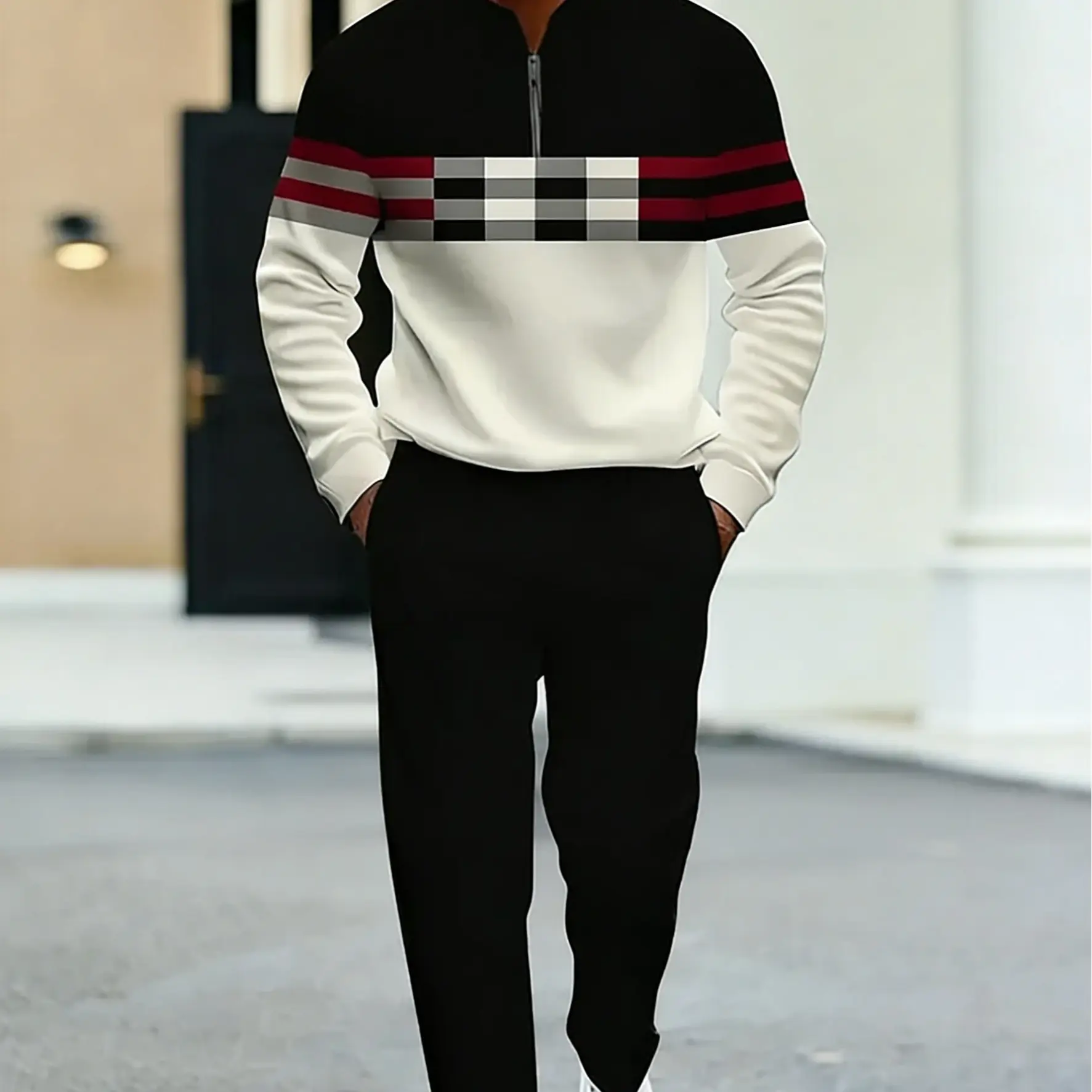 Black with Horizontal Stripes