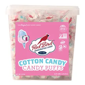Red Bird Cotton Candy Flavored Candy, Mints Individually Wrapped, Unique Candy, 52 oz Tub