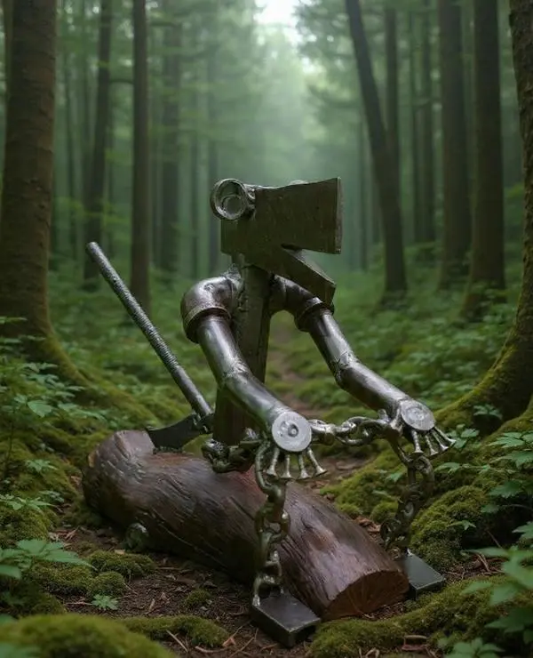 "The Lumberjack" sculpture