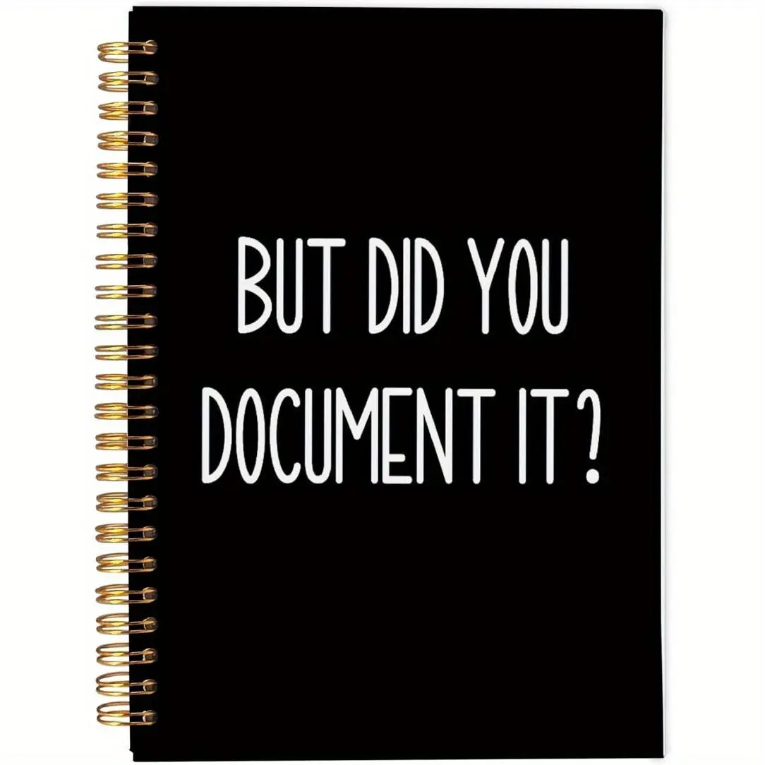 But Did You Document It Notebook, 1 Set Spiral Notebook, Funny Human Resources Employee Spiral Notebook, Office Stationery & Supplies
