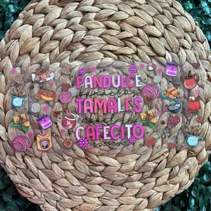 Pan Dulce Tamales y Cafecito UVDTF CUP WRAP - Authentic Mexican Dessert with Rich Tamales and Smooth Coffee