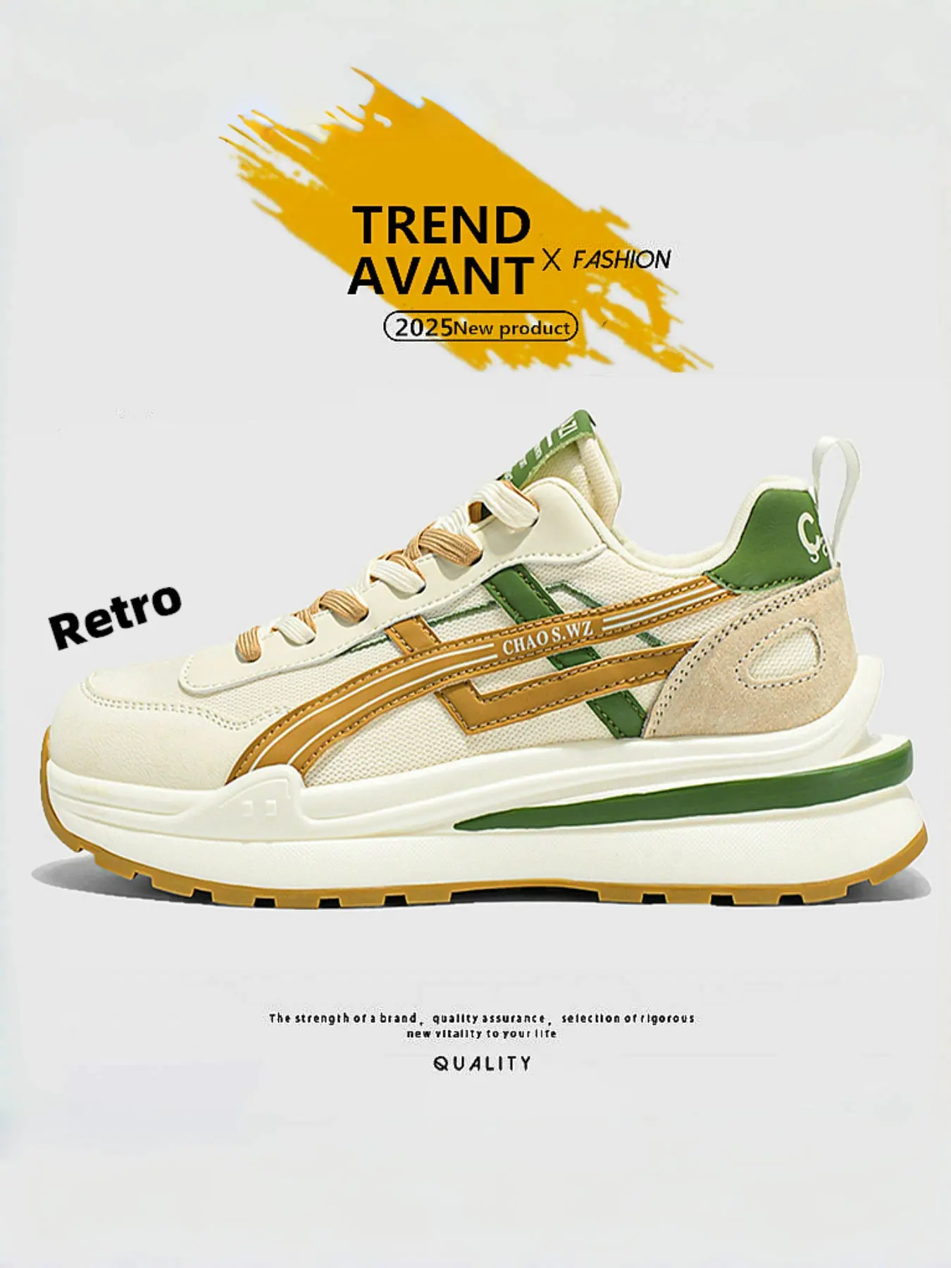 Men's Streetwear Dad Shoes | Breathable Mesh Running Shoes | Versatile Platform Sneakers, Casual running shoes, Fashion running shoes, Trendy running shoes, Casual running footwear