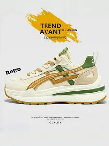Men's Streetwear Dad Shoes | Breathable Mesh Running Shoes | Versatile Platform Sneakers, Casual running shoes, Trendy running shoes