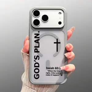 God's Plan and Isaiah 60:22 Pattern Thick Silky-Touch Magnetic Phone Case for iPhone 17 Pro Max 17Air 16 Plus 15 14 13 12 Compatible with Magsafe Shockproof Smartphone Protect Casing Cover Cellphone