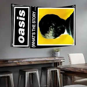 H-Heavy Rock Band-O-oasis Flags Custom Camping Outdoor Garden room Bedroom Decor Party Backdrops Wall Art Family Gifts