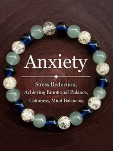 Anti-Anxiety Crystal Bracelet, Stress Relief, Emotion Balance, Daily Wear, Gift for Friends Family Men Women, Healing Crystal Bracelet, Stackable Jewelry