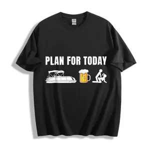 Casual Style Unisex T-Shirt Plan For Today Boat Beer And Relaxation Summer Wear Gift For Him Her Friends