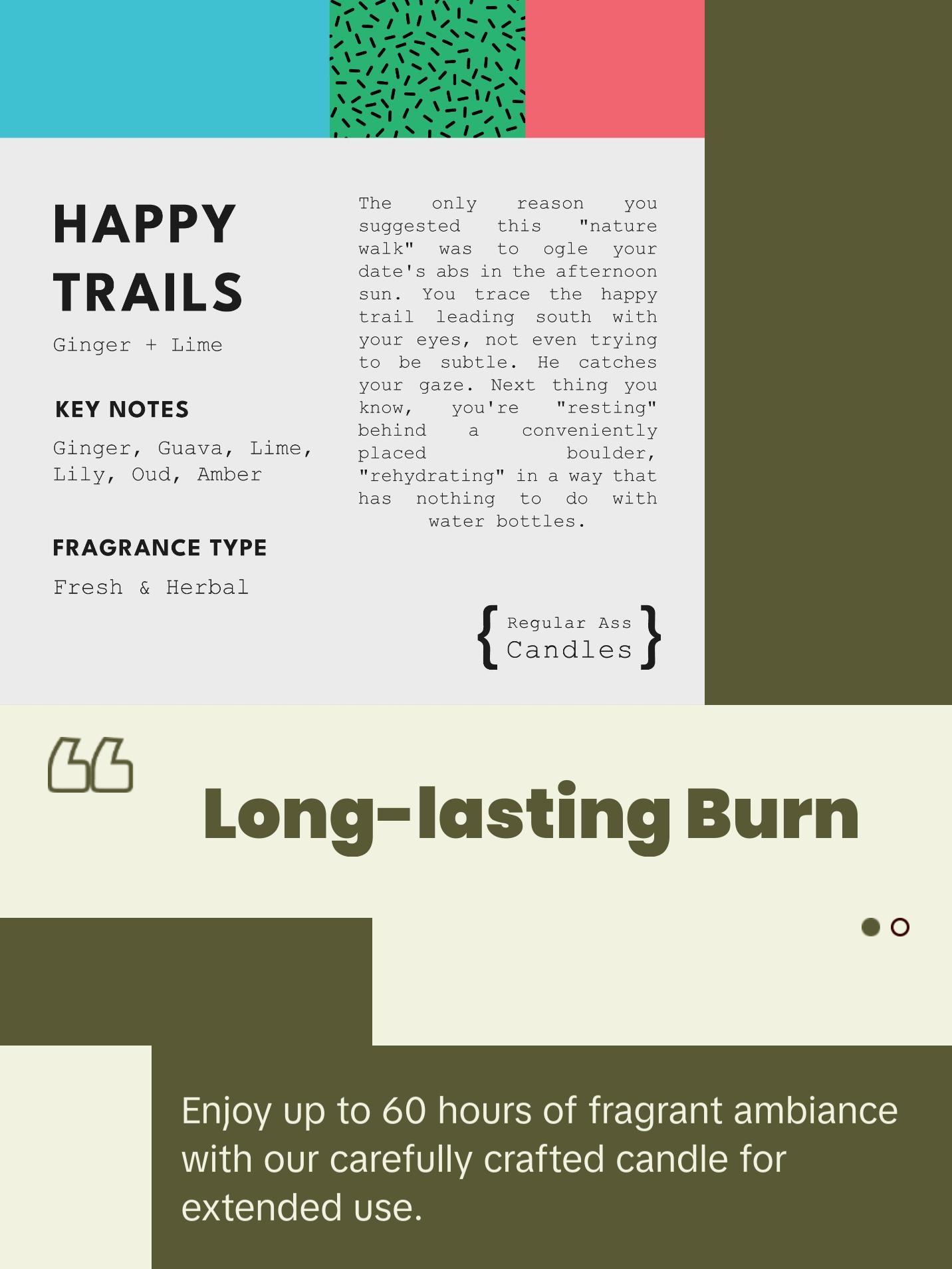 HAPPY TRAILS Ginger, Guava, Lime Candle HAPPY TRAILS Ginger, Guava, Lime Candle