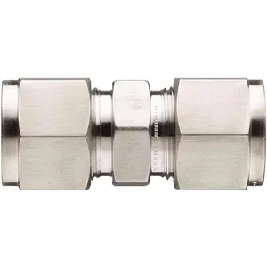 304 Stainless Steel Air Compression Tube Fitting, 10mm Tube OD x 10mm Tube OD, Equal Straight Connect for Tubing Pipe Line (Pack of 2)