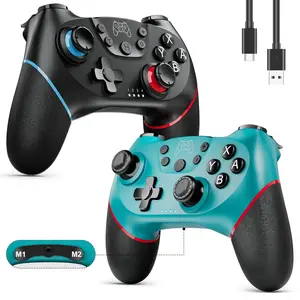 Controllers, 2 Pack  Pro Controller for  2/Lite/OLED with Mappable Buttons, Hall Effect Gaming Controller for PC/Android with Motion Control/Vibration/Turbo/Wake Up