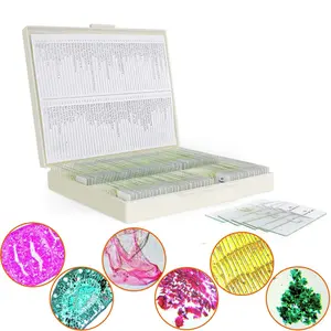 100 Microscope Slides with Specimens for  and Adults, Prepared Microscope Slides with    for Students Homeschool Edu