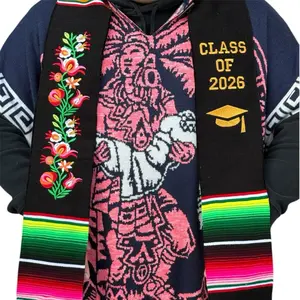 Class of 2026 graduation sash with flowers estola de graduaciones