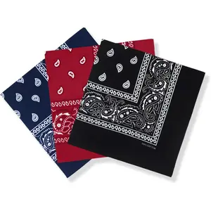 22 "x22" cotton bandanas for men & women pasiley cowboy bandana handkerchiefs for hair