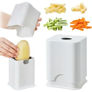 Stainless Steel French Fry Cutter, Non-Slip Base, Easy Clean, 316 Stainless Steel, Manual Potato Slicer, Home & Commercial Use