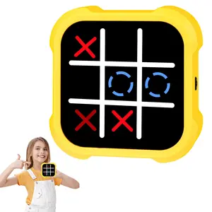 3 in 1 Electronic Tic Tac Toe Game, Handheld Digital Tic Tac Toe Bolt Game with Silent Mode, Portable Educational Toy Gift for Kids & Adults