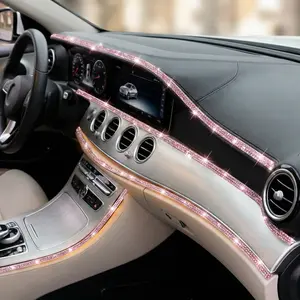 Car Decoration Rhinestone Strip, Self Adhesive Bling Crystal Diamond Trim, Waterproof Auto Interior Decor Accessories 32.8ft