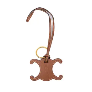 Pre-owned Celine Leather Bag Accessories Triomphe Charm N25093326