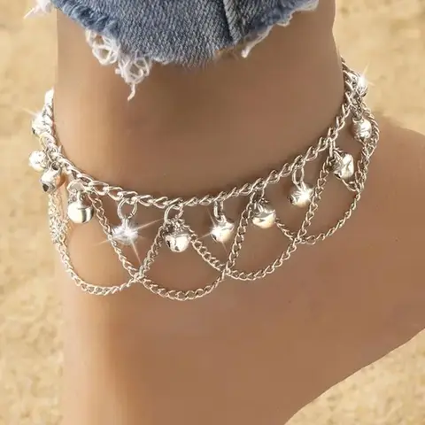 Women's Elegant Bells & Chain Design Anklet, Fashionable Body Jewelry for Party, Daily Clothing Decor, Trendy All-match & Exquisite Jewelry for Birthday Gift, Trendy Jewellery Accessories, Versatile Accessory, Wearable Jewelry