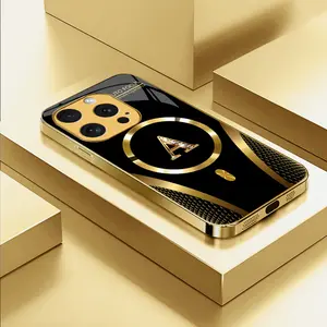 Suitable for [iPhone 15 Pro] high-end MagSafe phone case，Features a magnetic attachment function，Choose from all 26 letters—featuring a sophisticated, minimalist design. YM99