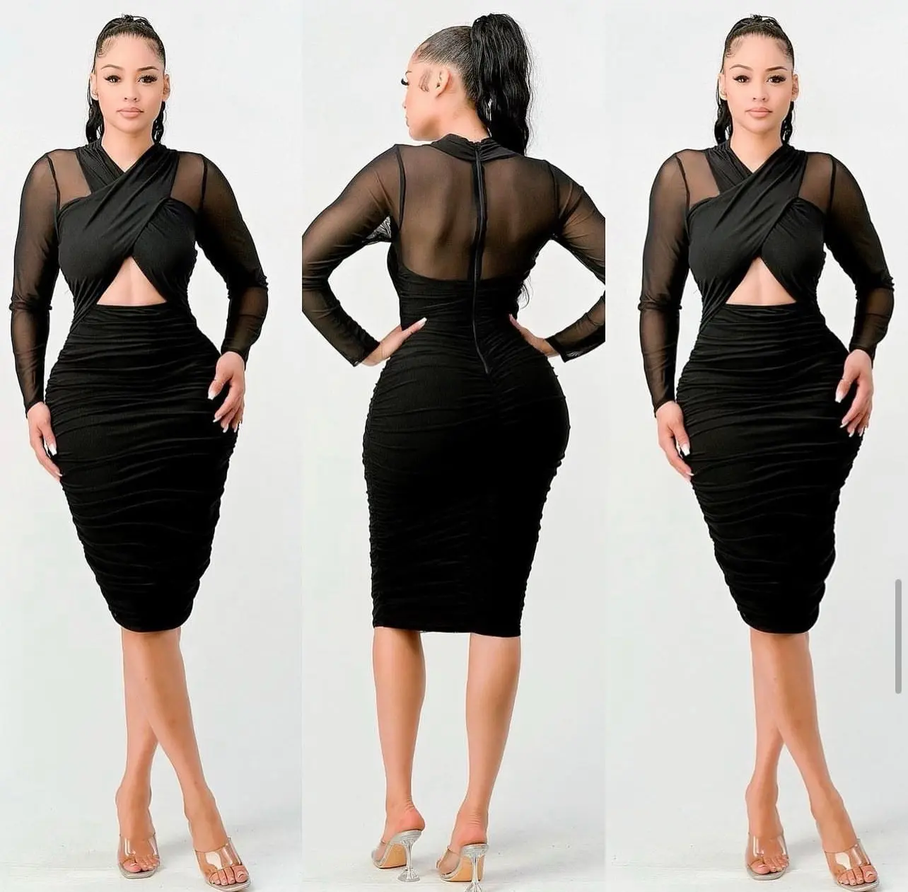 Women's Formal Gaby Dress - Stretchy Polyester, Adjustable Straps, Elegant Comfortable, Chic Expandable Better-Fitting Ceremonial Fitted Party Dress for Formal Occasions, Elegance, Ceremonial Party Dresses
