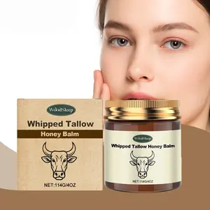 WoodSleep Whipped Tallow Honey Balm - Lightweight Hydrating Face & Body Cream with Vitamins A D K E & Essential Fatty Acids for Gentle Moisture & Wrinkle Relief Moisturizer Skin Repair Hydrate Moisturizing