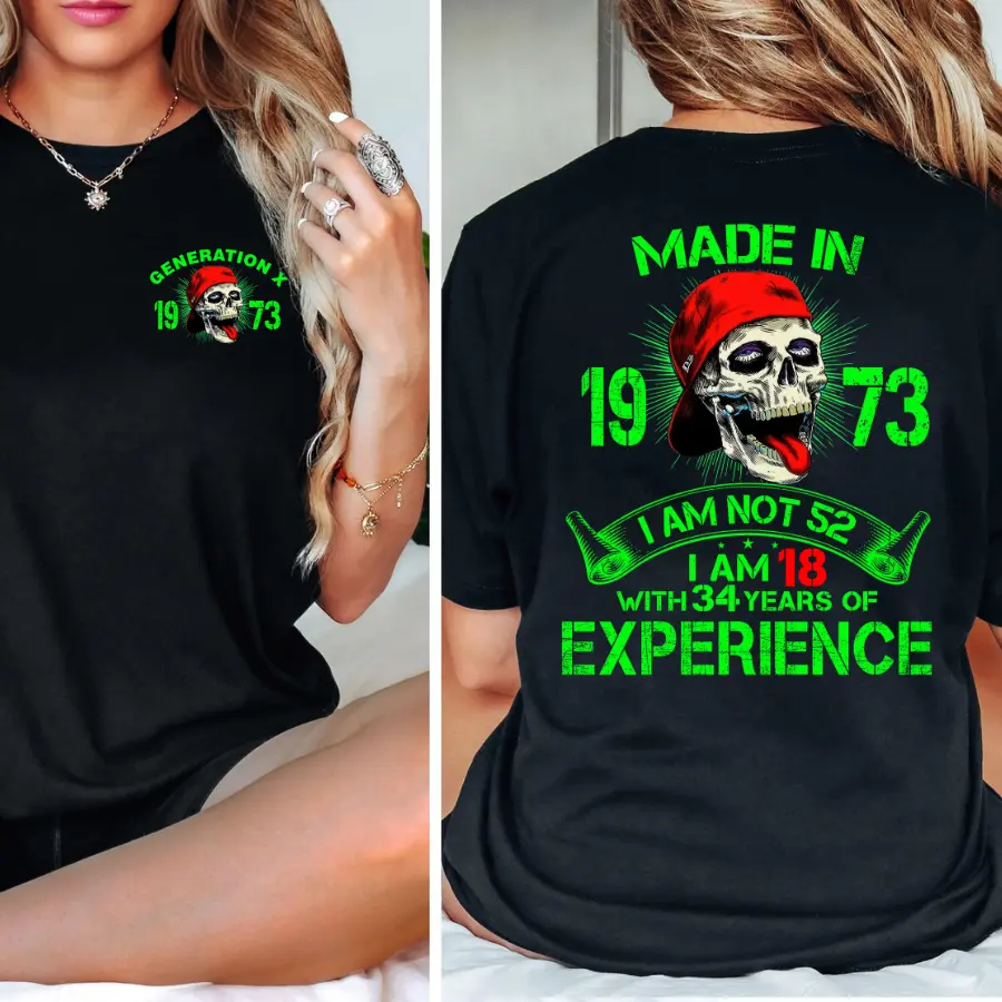 New Version Generation X Custom Year Badass Generation T-shirt, Gen X FAFOT Shirt - 100% Cotton Top Unisex Comfort Womenswear, Custom Year Of Birth Shirt