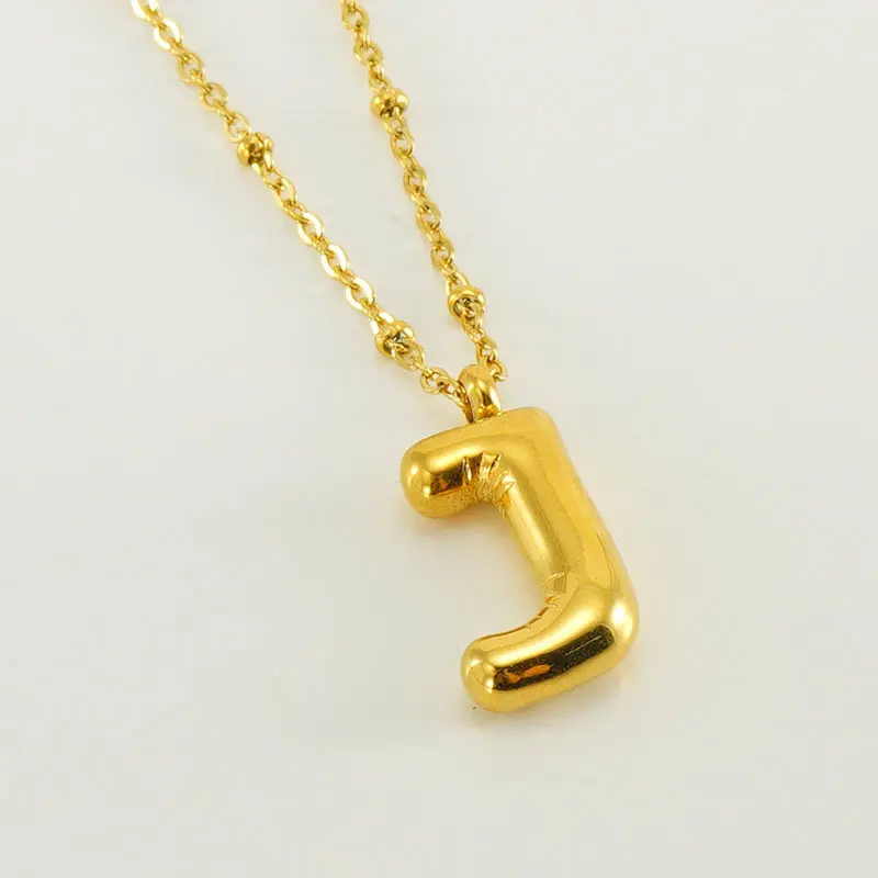 Gold J (with chain)