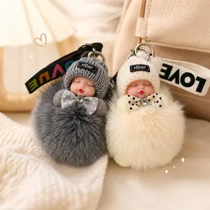 Handmade Plush Doll Keychains 2-Pack Creamy White & Sunny Golden Soft Adorable for Stress Relief Daily Companionship Perfect Gift for Women Girls Buy 1 Get 1 Free