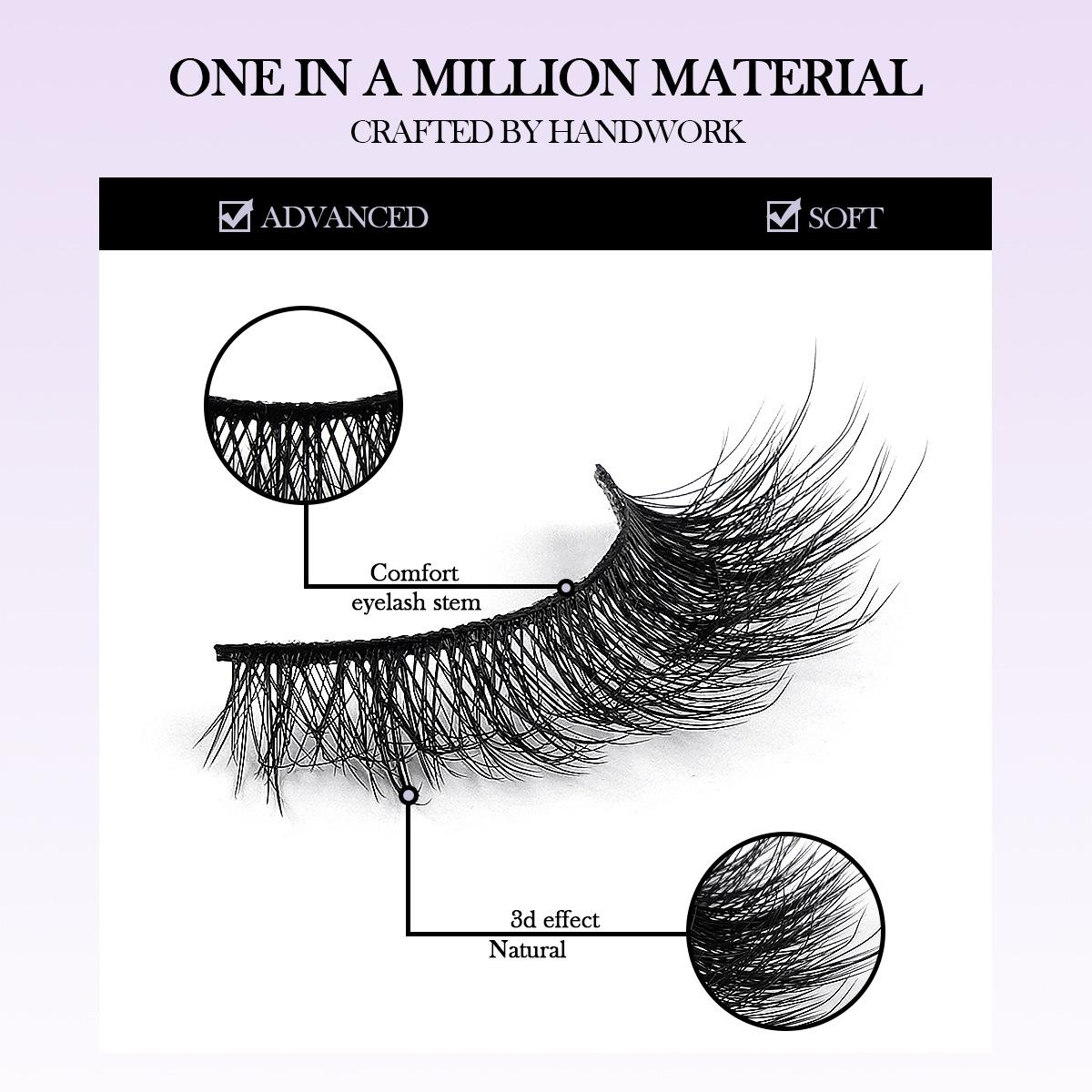 MAGEFY 10 Pairs of Natural Full False Eyelashes– Lightweight and Slim Lash Strips for Party,Easy to Apply, Manga-Style Eyelashes for Women