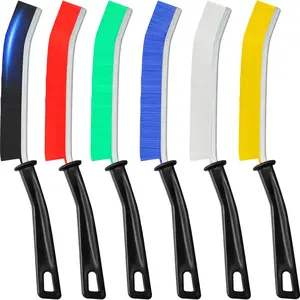 6 Pcs Hard Bristle Crevice Cleaning Brush, Multifunctional Premium Crevice Cleaning Tool, Designed for Cleaning Narrow Spaces, Suitable for Toilet, Faucets,Kitchen,Grout,